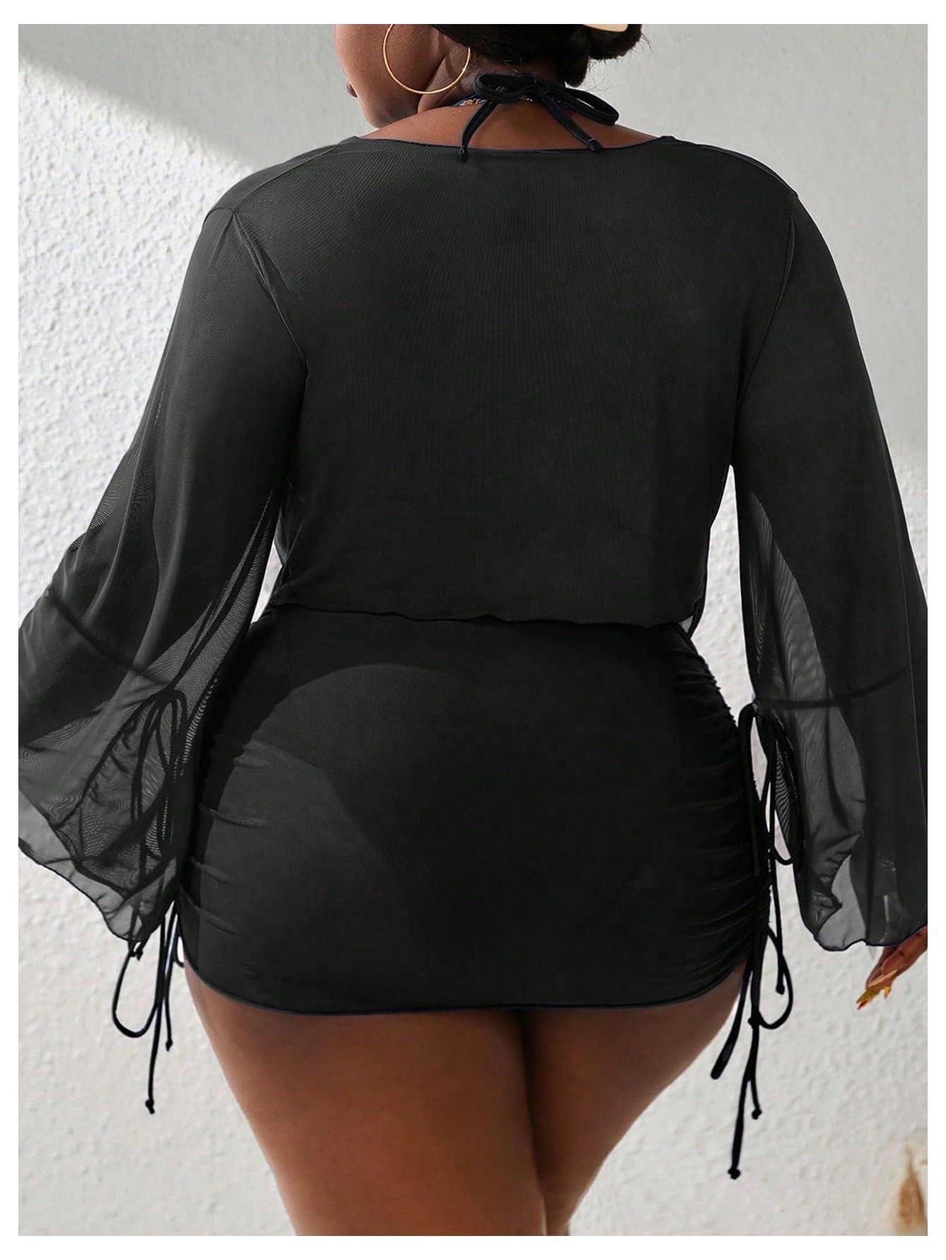 Plus Size Sexy 4 Piece Swimsuit with Cover -Up